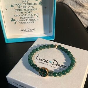 Luca + Danni Green and Gold Malachite Bracelet